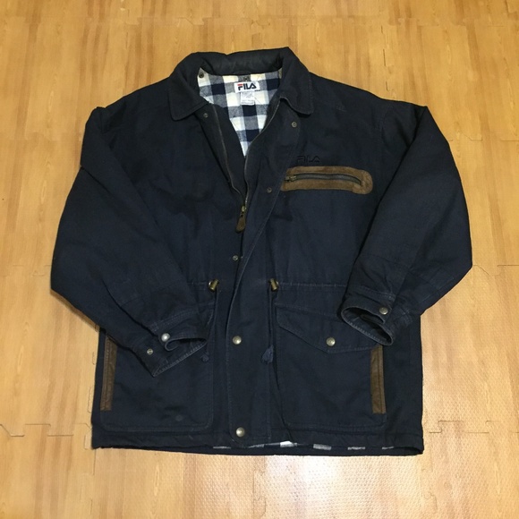 Fila Other - VTG FILA Men`s Large Blue Trench Puffer Coat